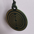 Amulett – Disc ca. 48x58 mm – Lakhovsky MWO + Dodecagram – 58 mm / goldlegiert / schwarz – Produktansicht 1