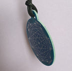 Amulett – Disc ca. 48x58 mm – Lakhovsky MWO + Dodecagram – 58 mm / zinnlegiert / blau – Produktansicht 1