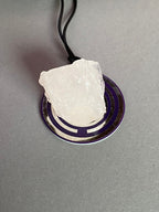 Amulett – Disc ca. 48x58 mm – Lakhovsky MWO + Dodecagram – 58 mm / zinnlegiert / lila – Produktansicht 1
