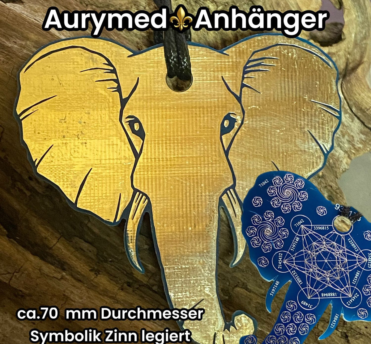 70 mm Anhänger Elefant – Produktansicht 1