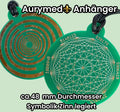 Amulett – Disc ca. 48x58 mm – Lakhovsky MWO + Dodecagram – 58 mm / zinnlegiert / grün – Produktansicht 1