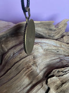 Amulett – bronzefarben, Metatron, Disc in weis 25 mm, goldlegiert, kupferunterlegt – Produktansicht 1