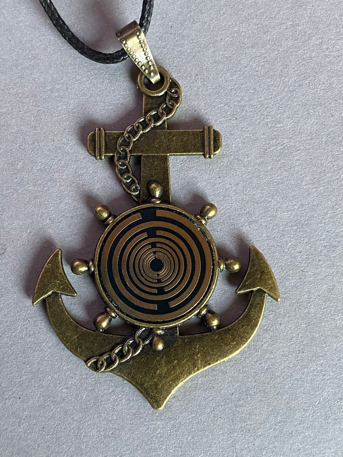 Anhänger – Anker, bronzefarben, goldlegiert – Produktansicht 1