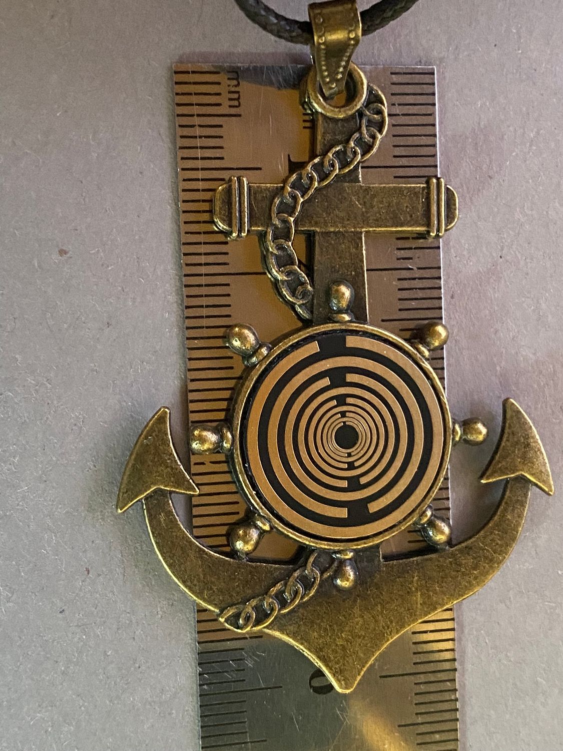 Anhänger – Anker, bronzefarben, goldlegiert – Produktansicht 1