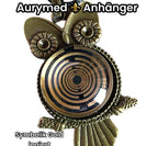 Amulett – Krafttier Eule – Lakhovsky MWO – goldlegiert / nachtschwarz – Produktansicht 1