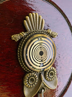 Amulett – Krafttier Eule – Lakhovsky MWO – goldlegiert / nachtschwarz – Produktansicht 1