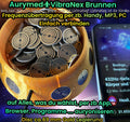 69 mm VibraNex Brunnen – silk golden, Oberflächensymbolik goldlegiert – Produktansicht 1