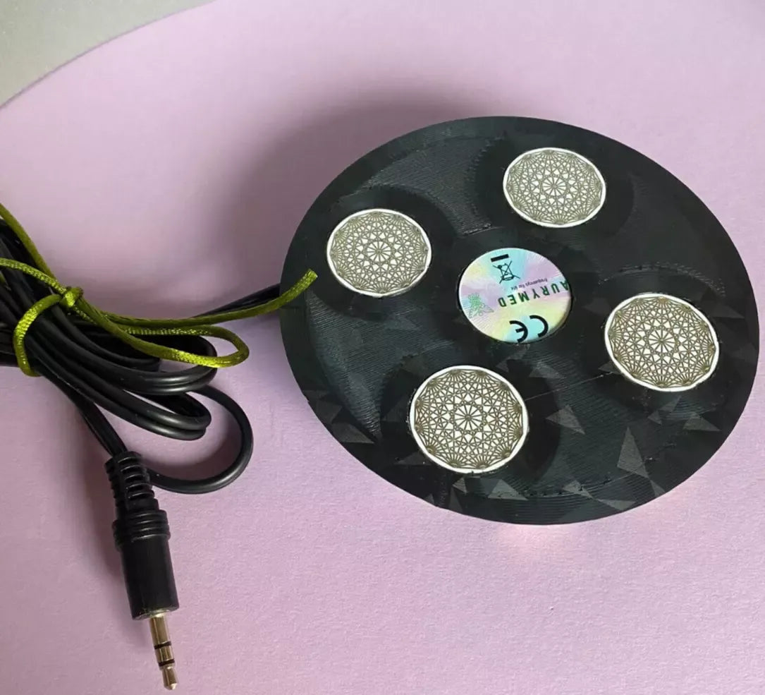 69 mm VibraNex UFO – schwarz, Oberflächenplatte goldlegiert – Produktansicht 1