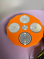 94 mm vibraNex flach – orange, Oberflächenplatte zinnlegiert – Produktansicht 1