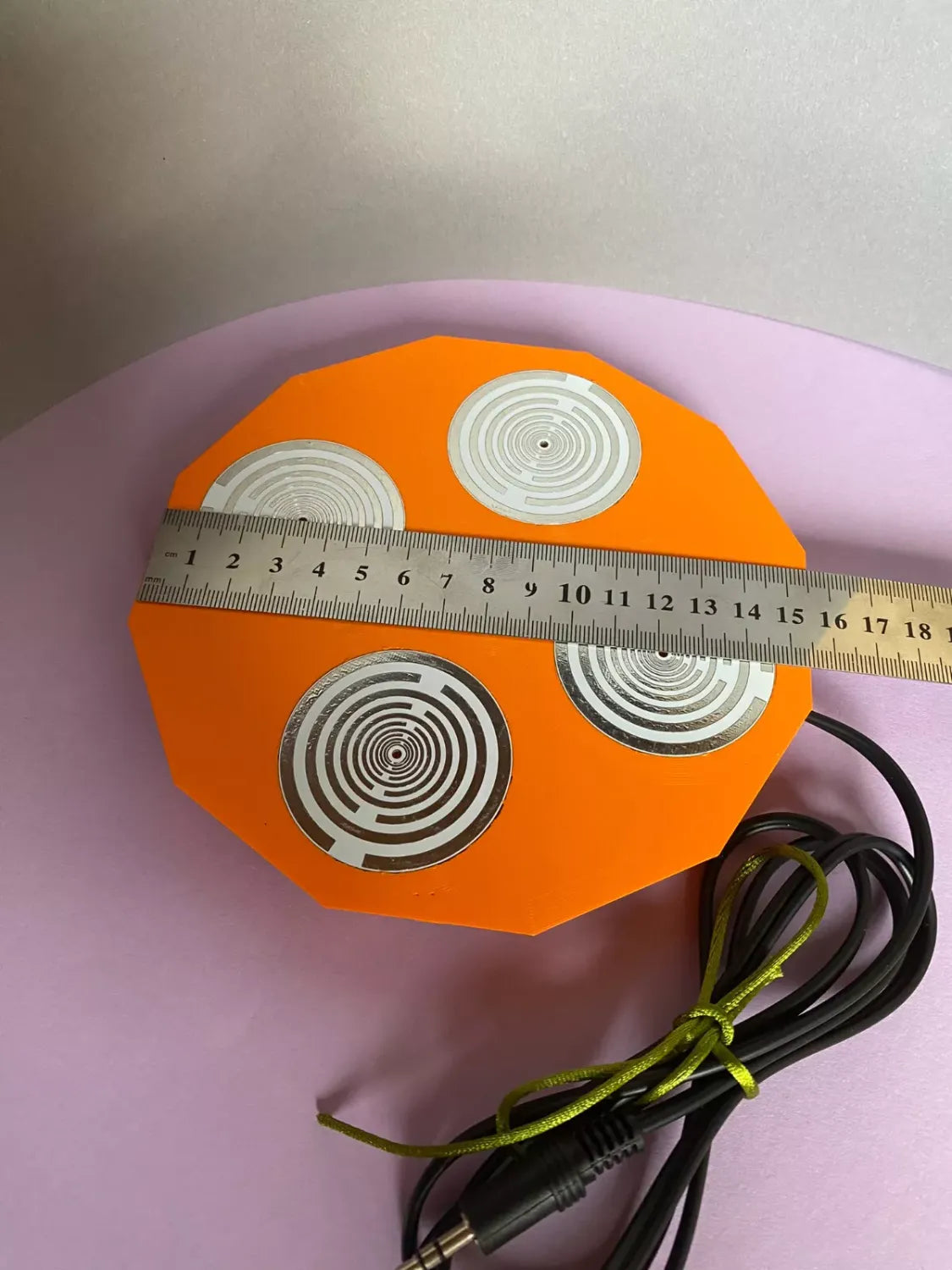 94 mm vibraNex flach – orange, Oberflächenplatte zinnlegiert – Produktansicht 1