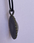 Amulett – Lakhovsky MWO – 25 mm / goldlegiert / Fassung braune – Produktansicht 1
