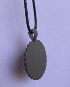 Amulett – Lakhovsky MWO – 25 mm / goldlegiert / Fassung braune – Produktansicht 1