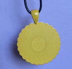 Amulett – glamour – Dodecagram – 25 mm / goldlegiert / Fassung sonnengelbe – Produktansicht 1