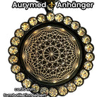 Amulett – Glamour – Dodecagram – 25 mm / zinnlegiert / Fassung nachtschwarze – Produktansicht 1