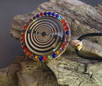 Amulett – Glamour – Lakhovsky MWO – 25 mm / goldlegiert / nachtschwarz – Produktansicht 1