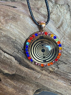 Amulett – Glamour – Lakhovsky MWO – 25 mm / goldlegiert / nachtschwarz – Produktansicht 1