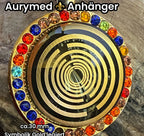 Amulett – Glamour – Lakhovsky MWO – 25 mm / goldlegiert / nachtschwarz – Produktansicht 1