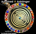 Amulett – Glamour – Lakhovsky MWO – 25 mm / goldlegiert / nachtschwarz – Produktansicht 1