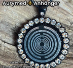 Amulett – Glamour – Lakhovsky MWO – 25 mm / zinnlegiert / Fassung schwarze – Produktansicht 1