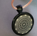 Amulett – schwarz, Dodecagram, Disc in schwarz, 25 mm, zinnlegiert, kupferunterlegt – Produktansicht 1