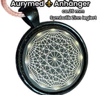 Amulett – schwarz, Dodecagram, Disc in schwarz, 25 mm, zinnlegiert, kupferunterlegt – Produktansicht 1