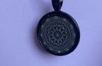 Amulett – schwarz, Dodecagram, Disc in schwarz, 25 mm, zinnlegiert, kupferunterlegt – Produktansicht 1