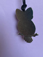 Amulett – Eule – Lakhovsky MWO Antenne als – Lakhovsky MWO – 25 mm / zinnlegiert / Fassung silberfarben – Produktansicht 1