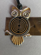 Amulett – Eule – Lakhovsky MWO Antenne als – Lakhovsky MWO – 25 mm / zinnlegiert / Fassung silberfarben – Produktansicht 1