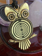 Amulett – Eule – Lakhovsky MWO Antenne als – Lakhovsky MWO – 25 mm / zinnlegiert / Fassung silberfarben – Produktansicht 1