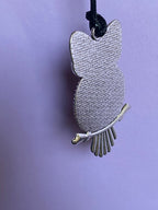 Amulett – Eule – Lakhovsky MWO Antenne als – Lakhovsky MWO – 25 mm / zinnlegiert / Fassung silberfarben – Produktansicht 1