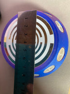 69 mm VibraNex UFO, Farbverlauf, Oberflächenplatte zinnlegiert, Füllung Turmalin, Bergkristall, Amethyst – Produktansicht 1