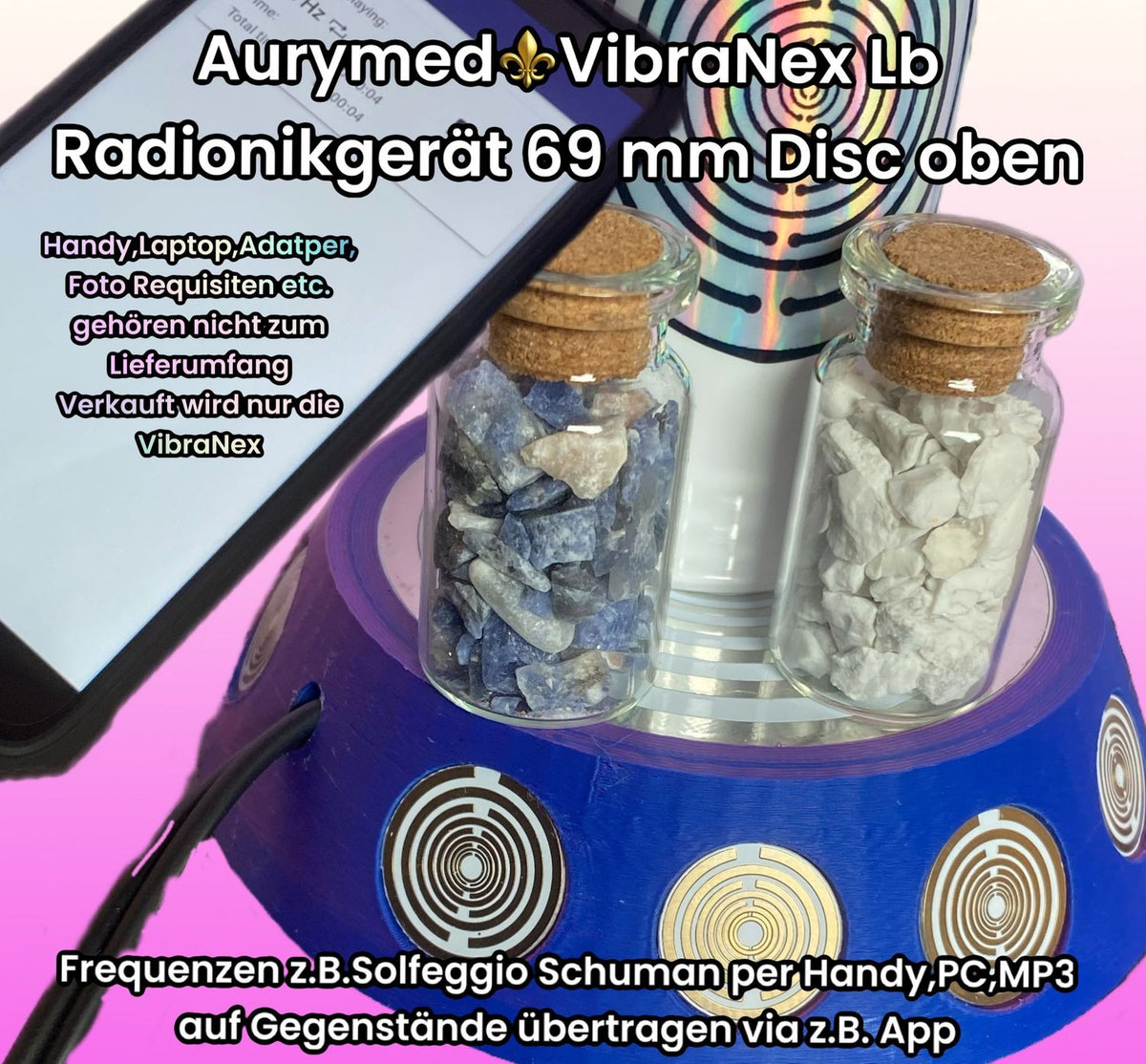 69 mm VibraNex UFO, Farbverlauf, Oberflächenplatte zinnlegiert – Produktansicht 1