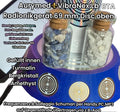 69 mm VibraNex UFO, Farbverlauf, Oberflächenplatte zinnlegiert, Füllung Turmalin, Bergkristall, Amethyst – Produktansicht 1