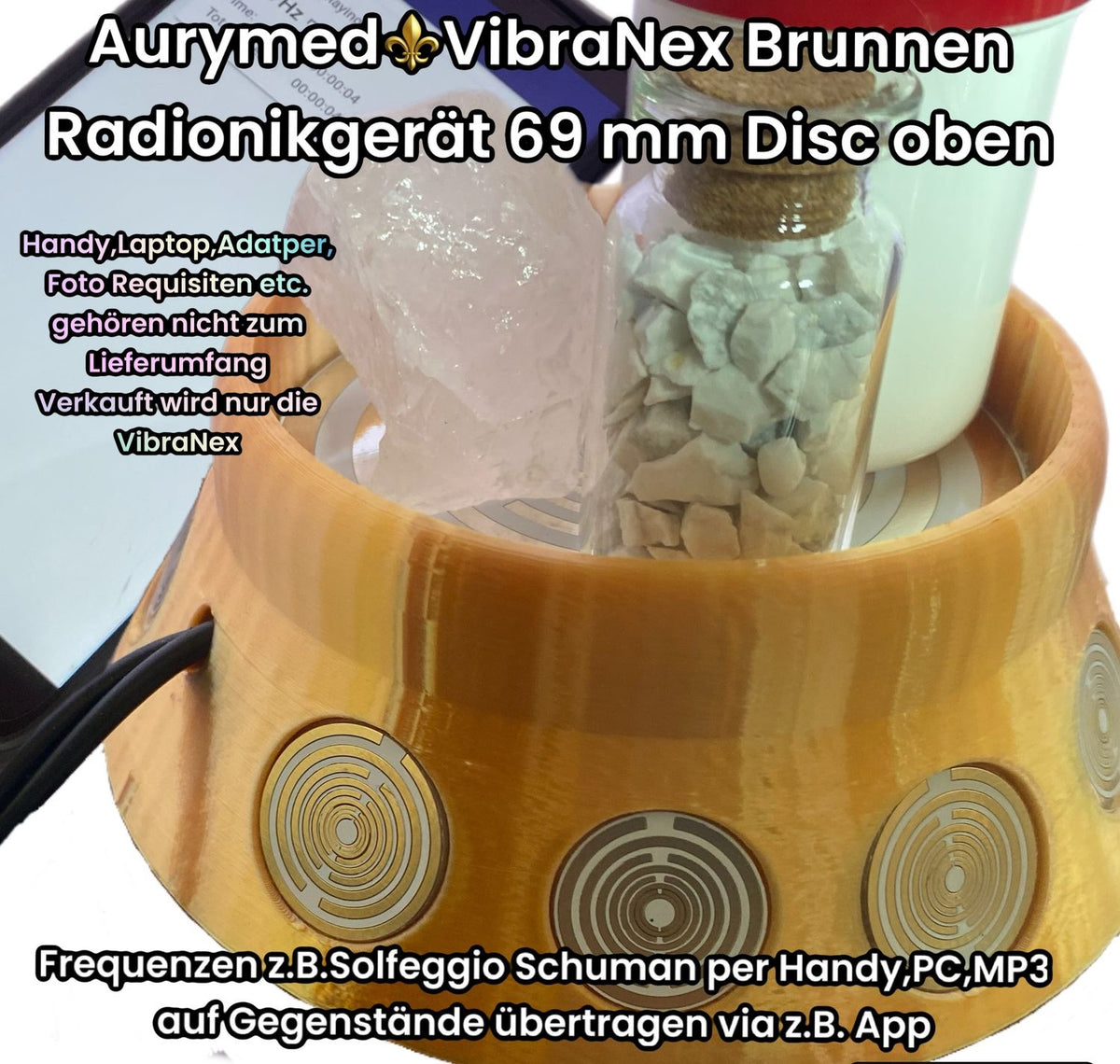69 mm VibraNex Brunnen, 1-farbig, Oberflächenplatte zinnlegiert – Produktansicht 1