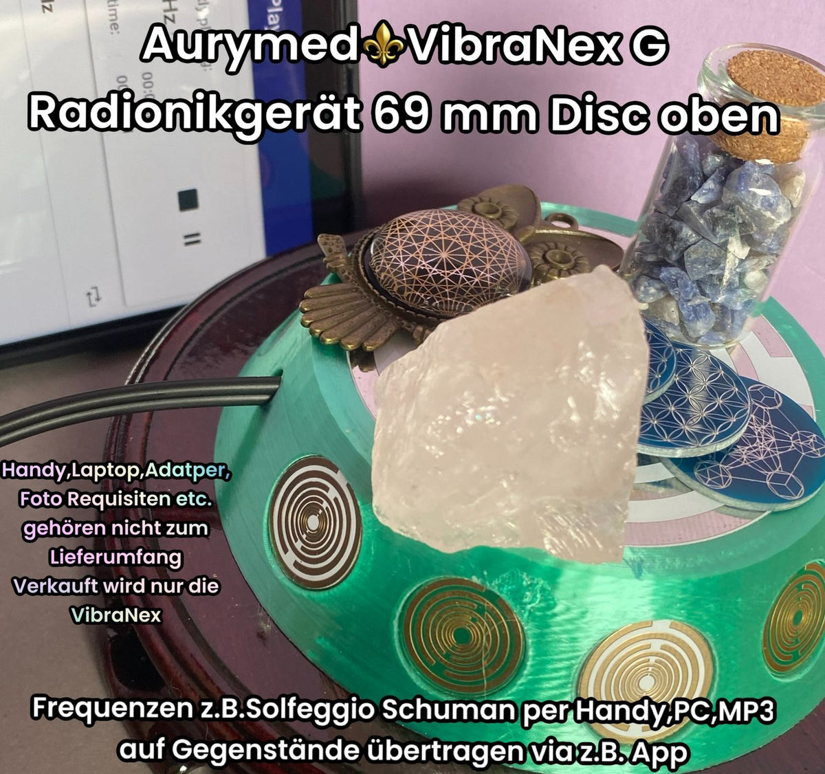 69 mm VibraNex UFO, 1-farbig, Oberflächenplatte zinnlegiert – Produktansicht 1