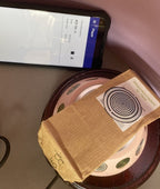 69 mm VibraNex UFO, 1-farbig, Oberflächenplatte zinnlegiert, Füllung Rosenquarz – Produktansicht 1