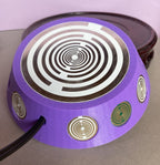 69 mm VibraNex UFO, 1-farbig, Oberflächenplatte zinnlegiert, Füllung Amethyst – Produktansicht 1