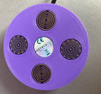 69 mm VibraNex UFO, 1-farbig, Oberflächenplatte zinnlegiert, Füllung Amethyst – Produktansicht 1
