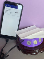 69 mm VibraNex UFO, 1-farbig, Oberflächenplatte zinnlegiert, Füllung Amethyst – Produktansicht 1