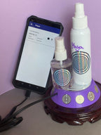 69 mm VibraNex UFO, 1-farbig, Oberflächenplatte zinnlegiert, Füllung Amethyst – Produktansicht 1