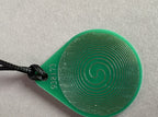 Anhänger Blume des Lebens – Bifilar Spule, grün, ca. 40 mm x 48 mm, zinnlegiert – Produktansicht 1
