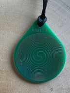 Anhänger Blume des Lebens – Bifilar Spule, grün, ca. 40 mm x 48 mm, zinnlegiert – Produktansicht 1