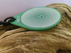 Anhänger Blume des Lebens – Bifilar Spule, grün, ca. 40 mm x 48 mm, zinnlegiert – Produktansicht 1