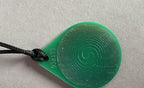 Anhänger Blume des Lebens – Bifilar Spule, grün, ca. 40 mm x 48 mm, zinnlegiert – Produktansicht 1