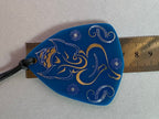 Amulett – Disc – Ganesha der Glücksbote+ die – 69 mm / zinnlegiert / blau – Produktansicht 1