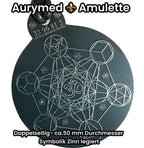 Anhänger Metatron schwarz, zinnlegiert ca. 52 mm x 62 mm – Produktansicht 1