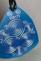 Amulett – Disc – Ganesha der Glücksbote+ die – 69 mm / zinnlegiert / blau – Produktansicht 1