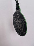 Anhänger Metatron schwarz, zinnlegiert ca. 52 mm x 62 mm – Produktansicht 1