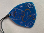 Amulett – Disc – Ganesha der Glücksbote+ die – 69 mm / zinnlegiert / blau – Produktansicht 1