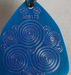 Amulett – Disc – Ganesha der Glücksbote+ die – 69 mm / zinnlegiert / blau – Produktansicht 1